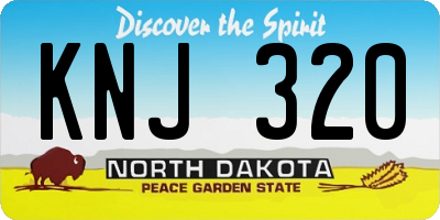 ND license plate KNJ320