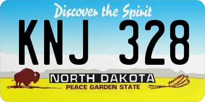 ND license plate KNJ328