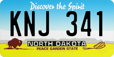 ND license plate KNJ341