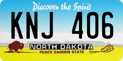 ND license plate KNJ406