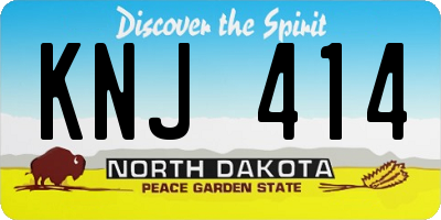 ND license plate KNJ414
