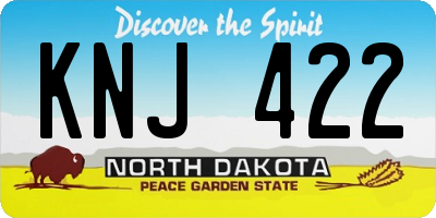 ND license plate KNJ422