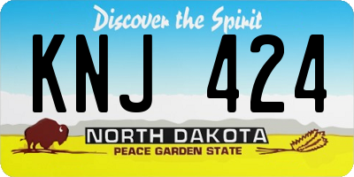 ND license plate KNJ424