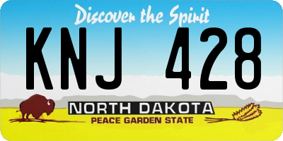 ND license plate KNJ428