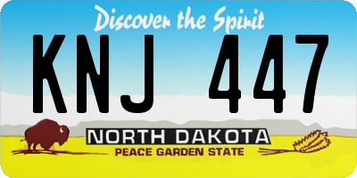 ND license plate KNJ447