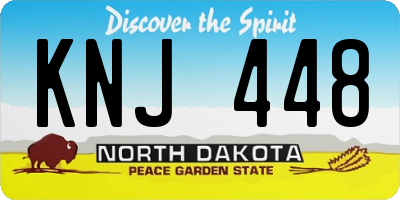 ND license plate KNJ448