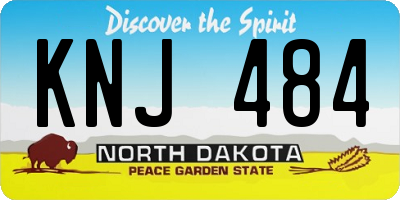 ND license plate KNJ484
