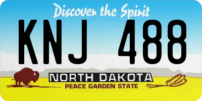 ND license plate KNJ488