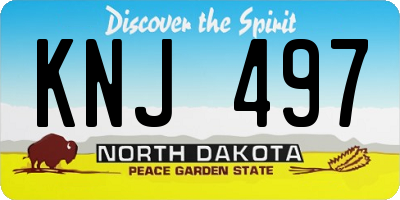 ND license plate KNJ497