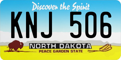 ND license plate KNJ506