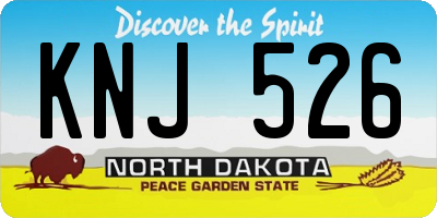 ND license plate KNJ526