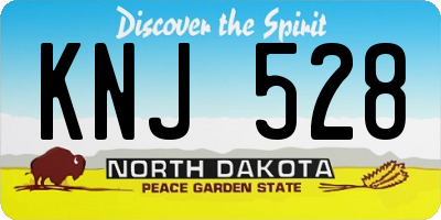 ND license plate KNJ528