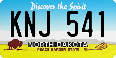 ND license plate KNJ541