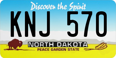 ND license plate KNJ570