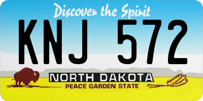 ND license plate KNJ572