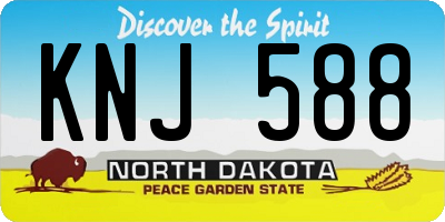 ND license plate KNJ588