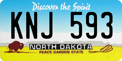 ND license plate KNJ593