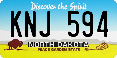 ND license plate KNJ594