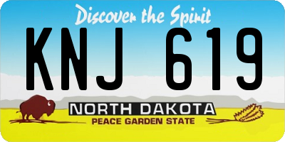 ND license plate KNJ619