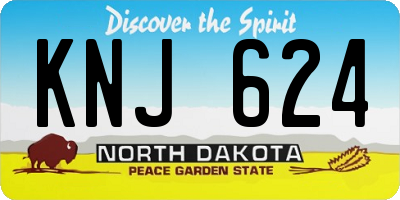 ND license plate KNJ624