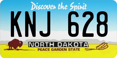 ND license plate KNJ628