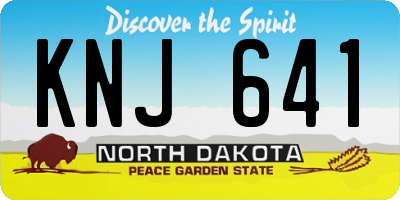 ND license plate KNJ641