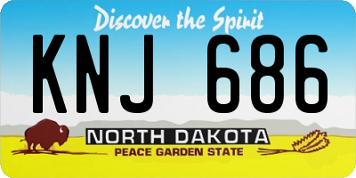 ND license plate KNJ686