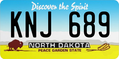ND license plate KNJ689