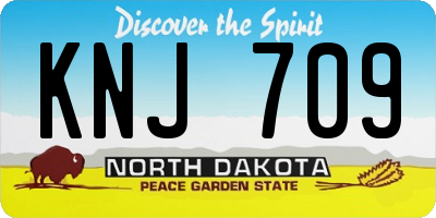 ND license plate KNJ709