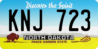 ND license plate KNJ723