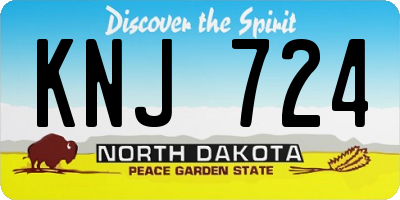 ND license plate KNJ724