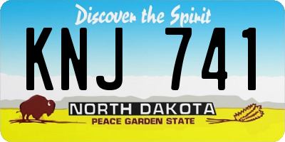 ND license plate KNJ741
