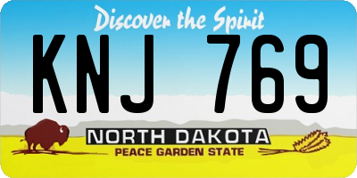 ND license plate KNJ769