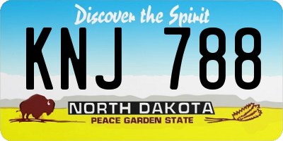 ND license plate KNJ788