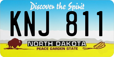 ND license plate KNJ811