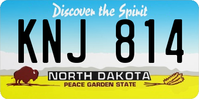 ND license plate KNJ814