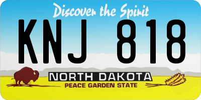 ND license plate KNJ818