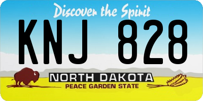 ND license plate KNJ828