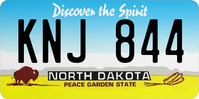 ND license plate KNJ844
