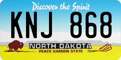 ND license plate KNJ868