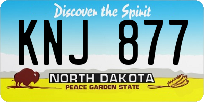 ND license plate KNJ877