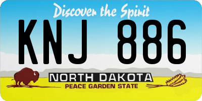ND license plate KNJ886