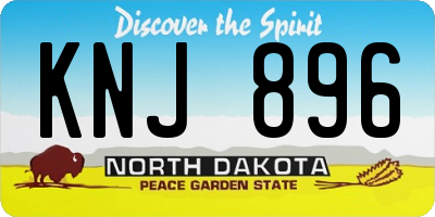 ND license plate KNJ896