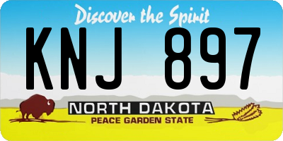 ND license plate KNJ897