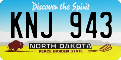 ND license plate KNJ943