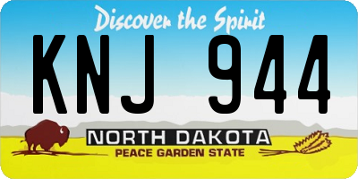 ND license plate KNJ944
