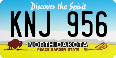 ND license plate KNJ956