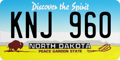 ND license plate KNJ960
