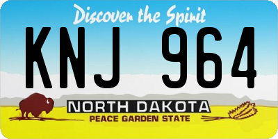 ND license plate KNJ964