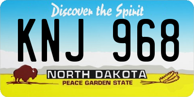 ND license plate KNJ968